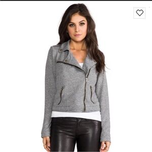 Current Elliot Jersey moto jacket in grey size 0